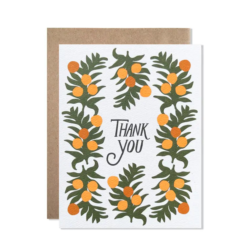 Oranges Thank You Card