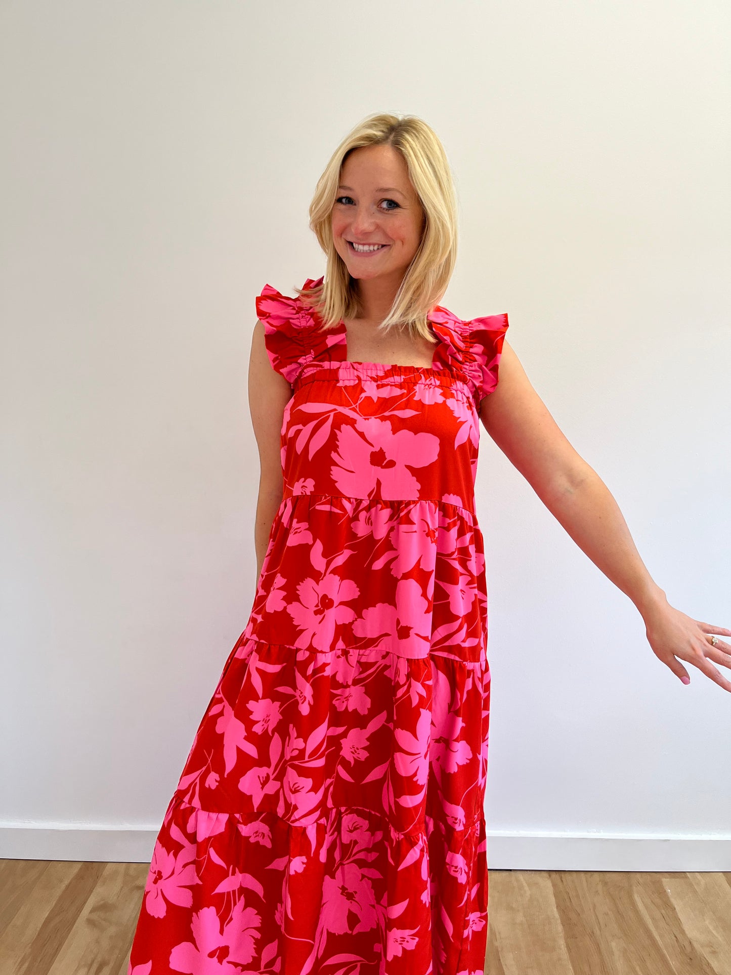 Lainey Pink Pattern Dress