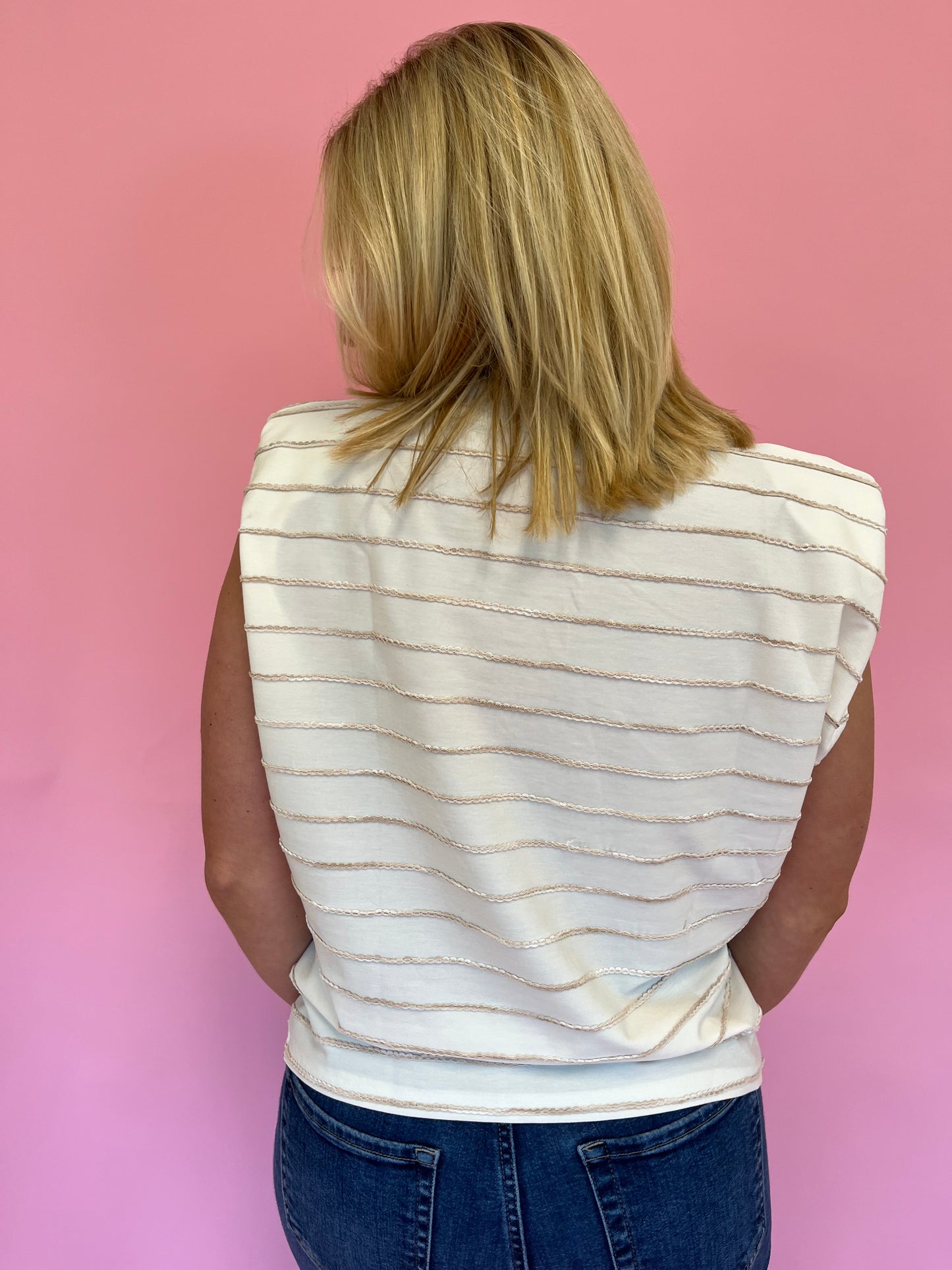 Jane Tan Stripe Top