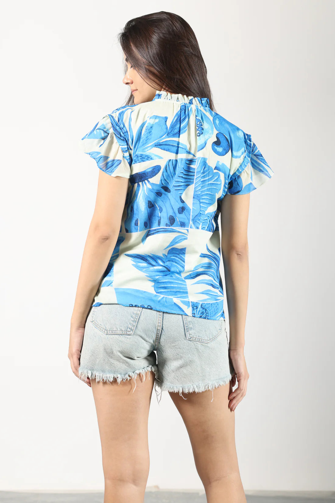 Quinn Blue Floral Top