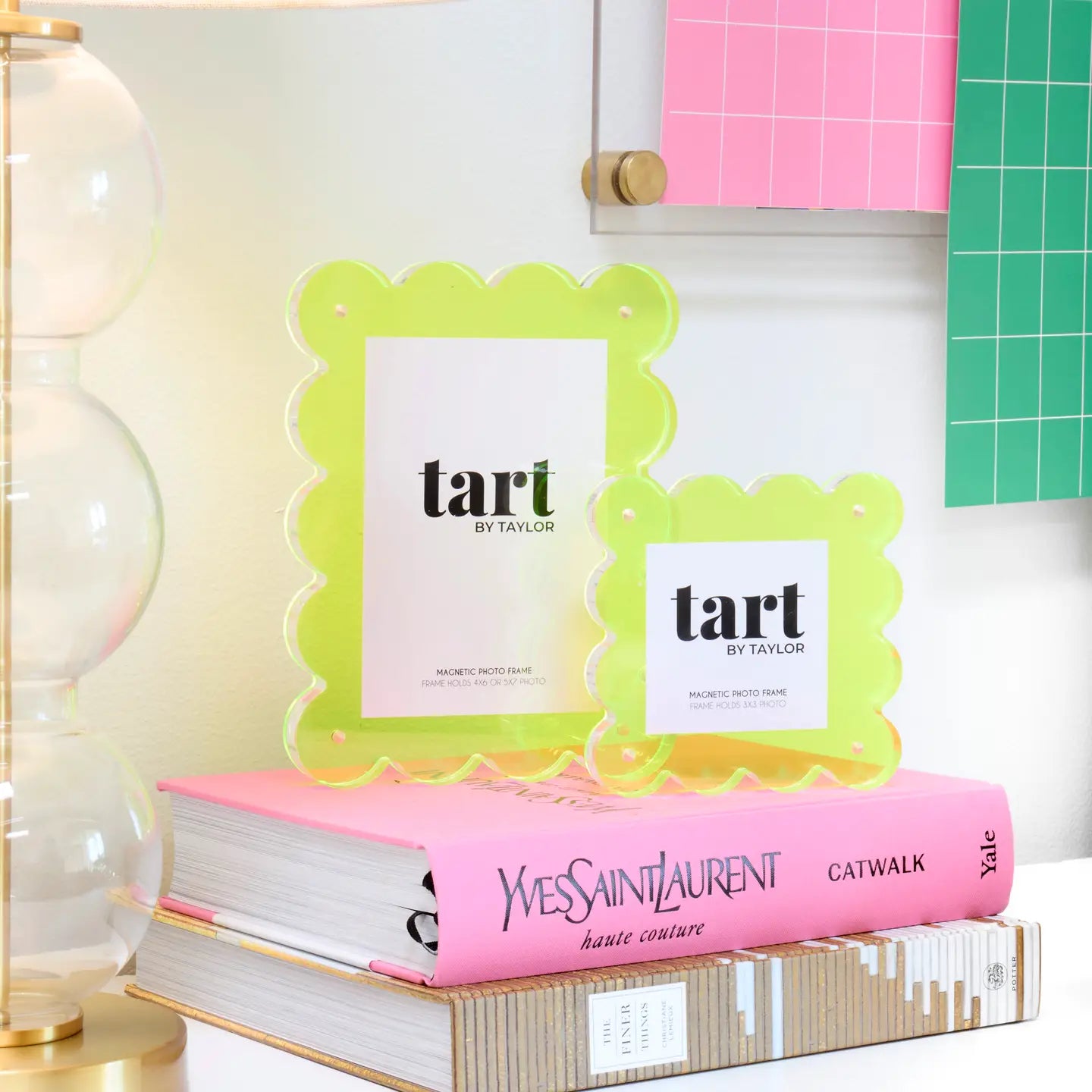 Neon Lime Mini Acrylic Photo Frame