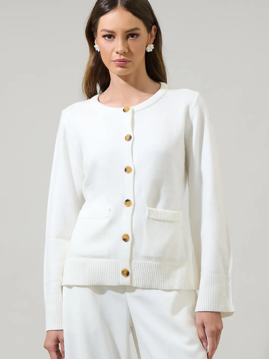 All white cardigan best sale