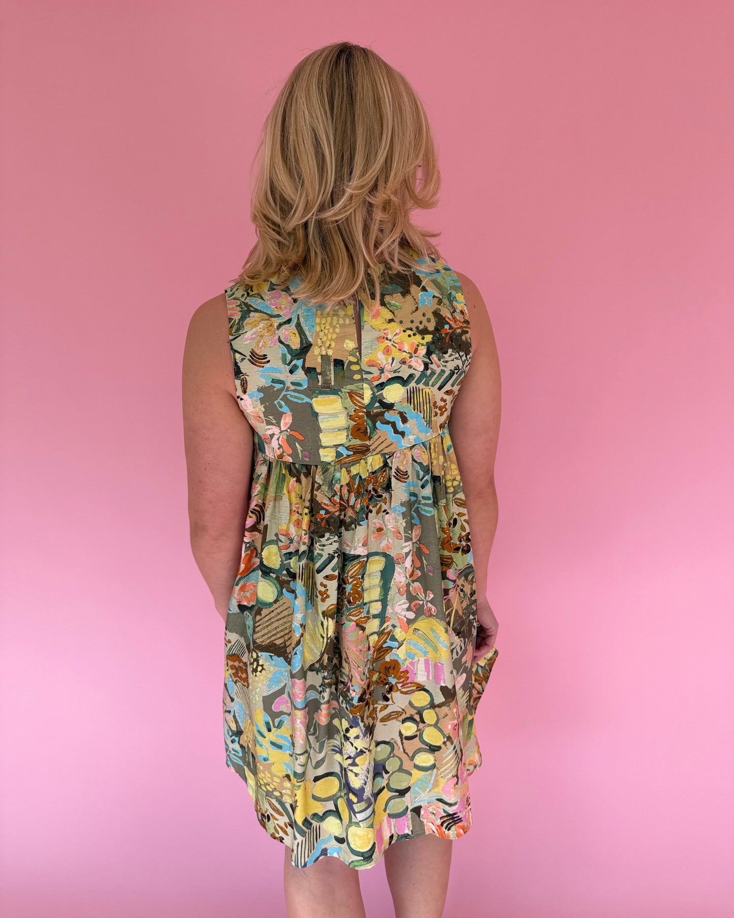 Whispering Meadow Pleated Dress