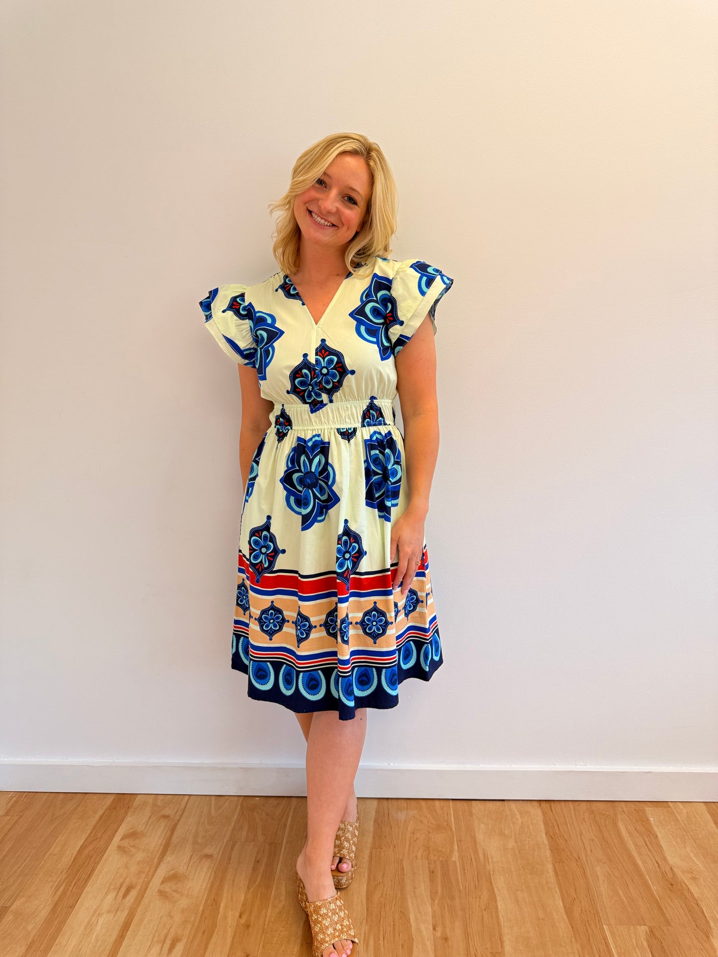 Aria Blue Floral Dress