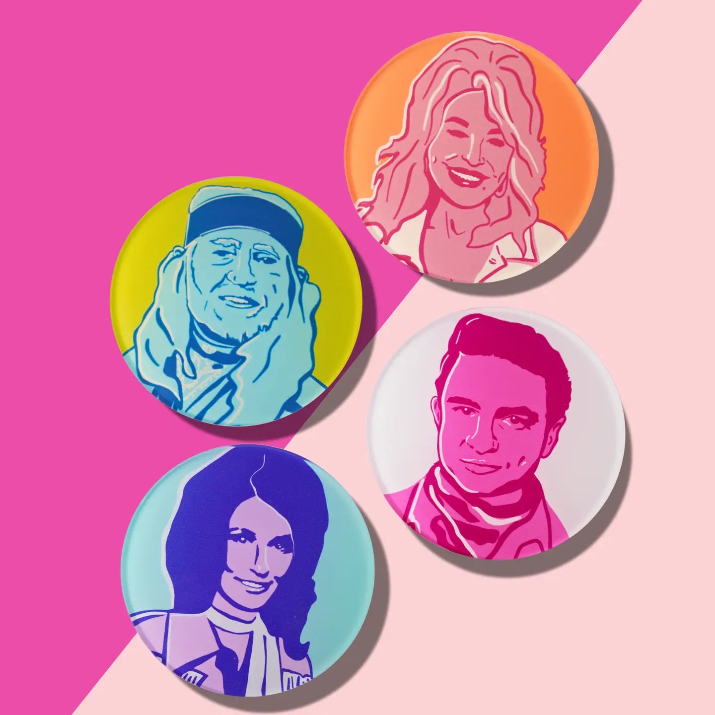 Country Legend Acrylic Coaster Set of 4