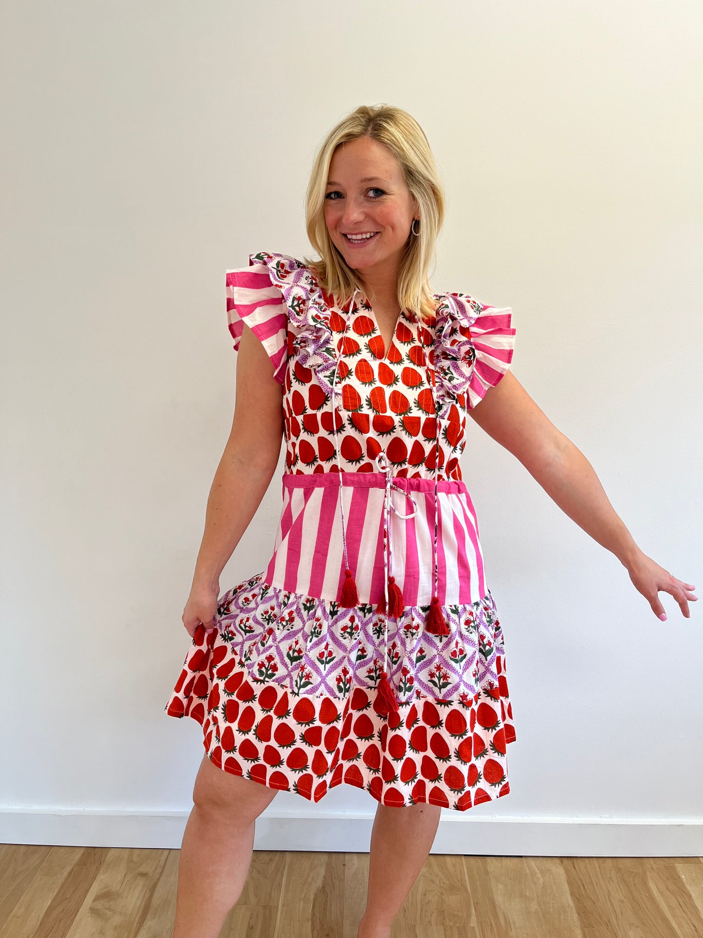 Sweet Strawberry Pattern Dress