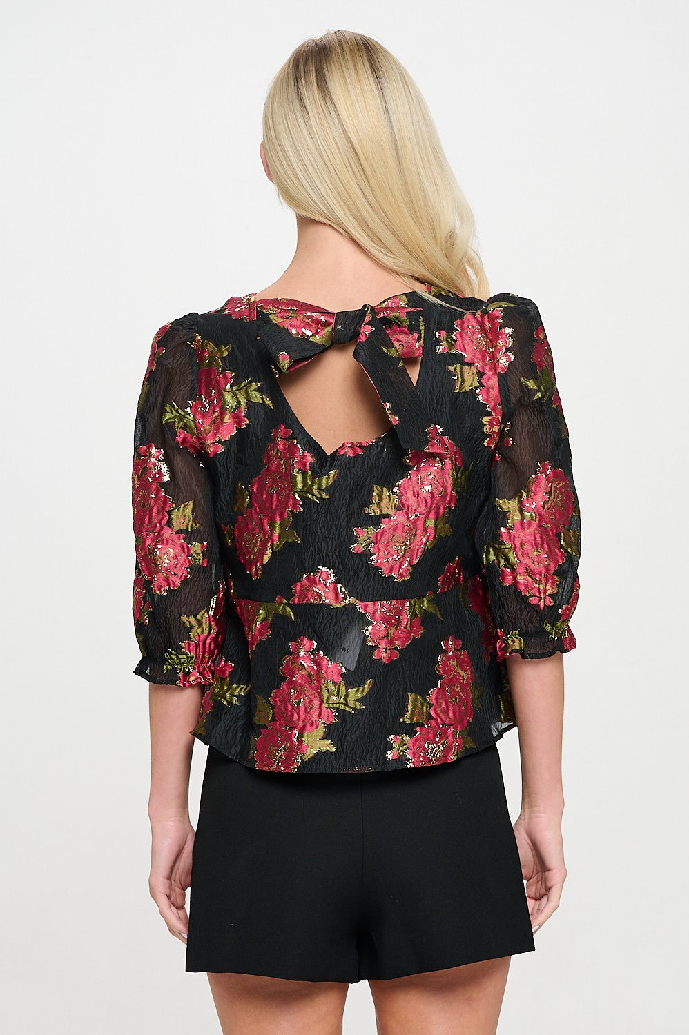 Jax Floral Jacquard Top