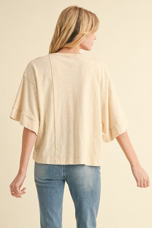 Alicia Oatmeal Top