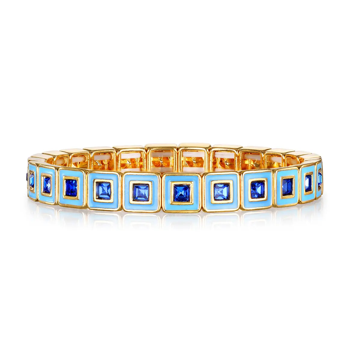 Athens Blue Square Bracelet