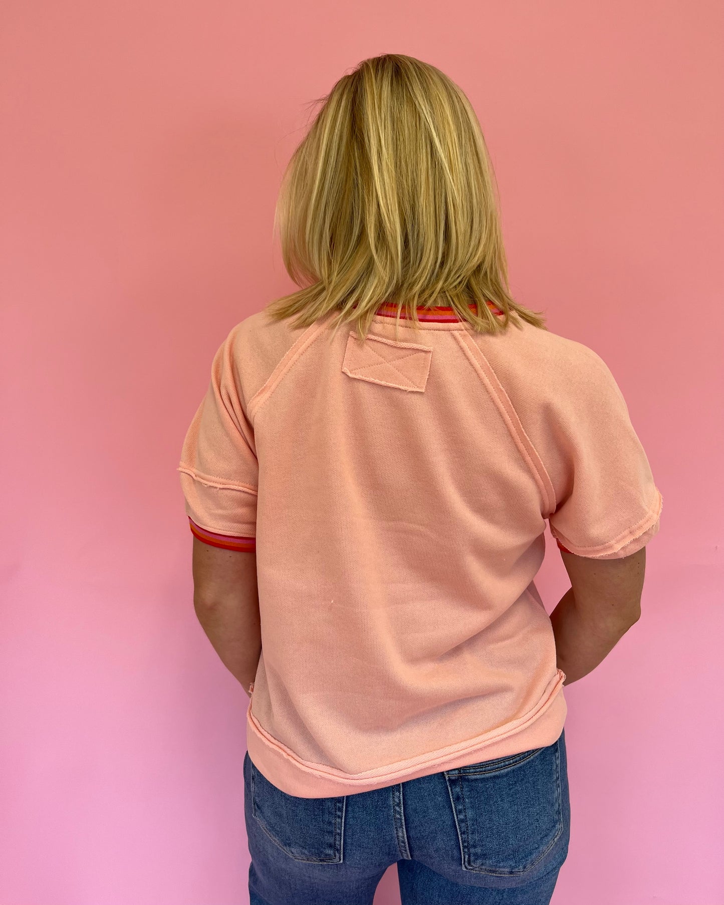 Justine Blush Sweatshirt Top