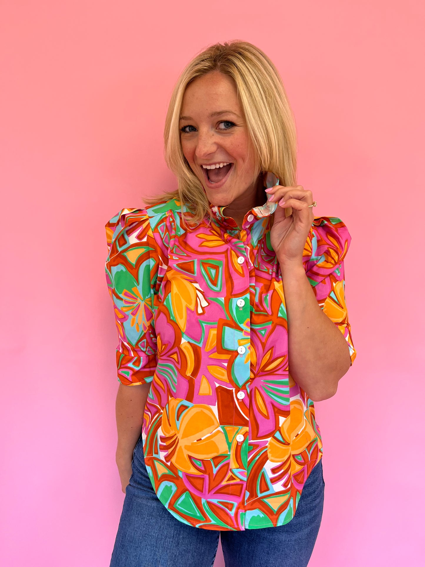 Jodie Bloom Ruffle Top