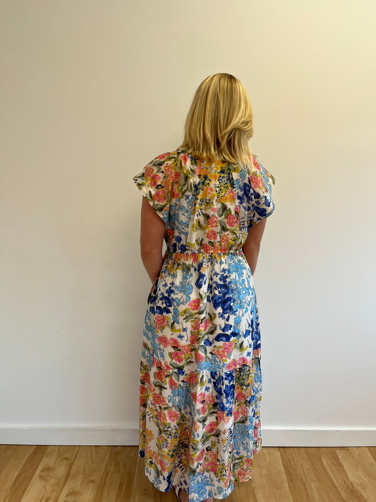 Mabel Watercolor Floral Maxi Dress