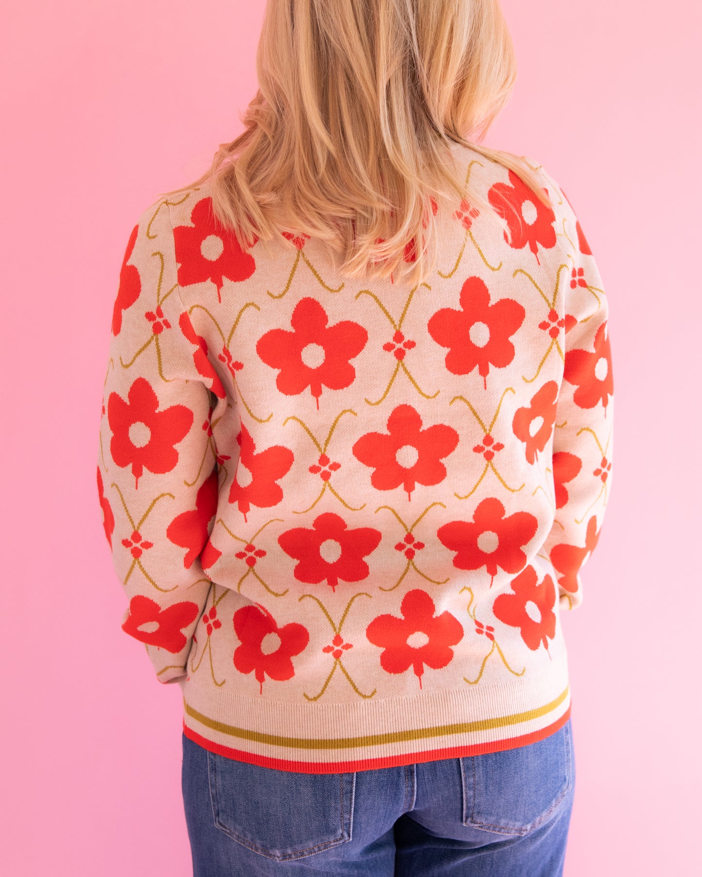 Brooke Orange Floral Sweater