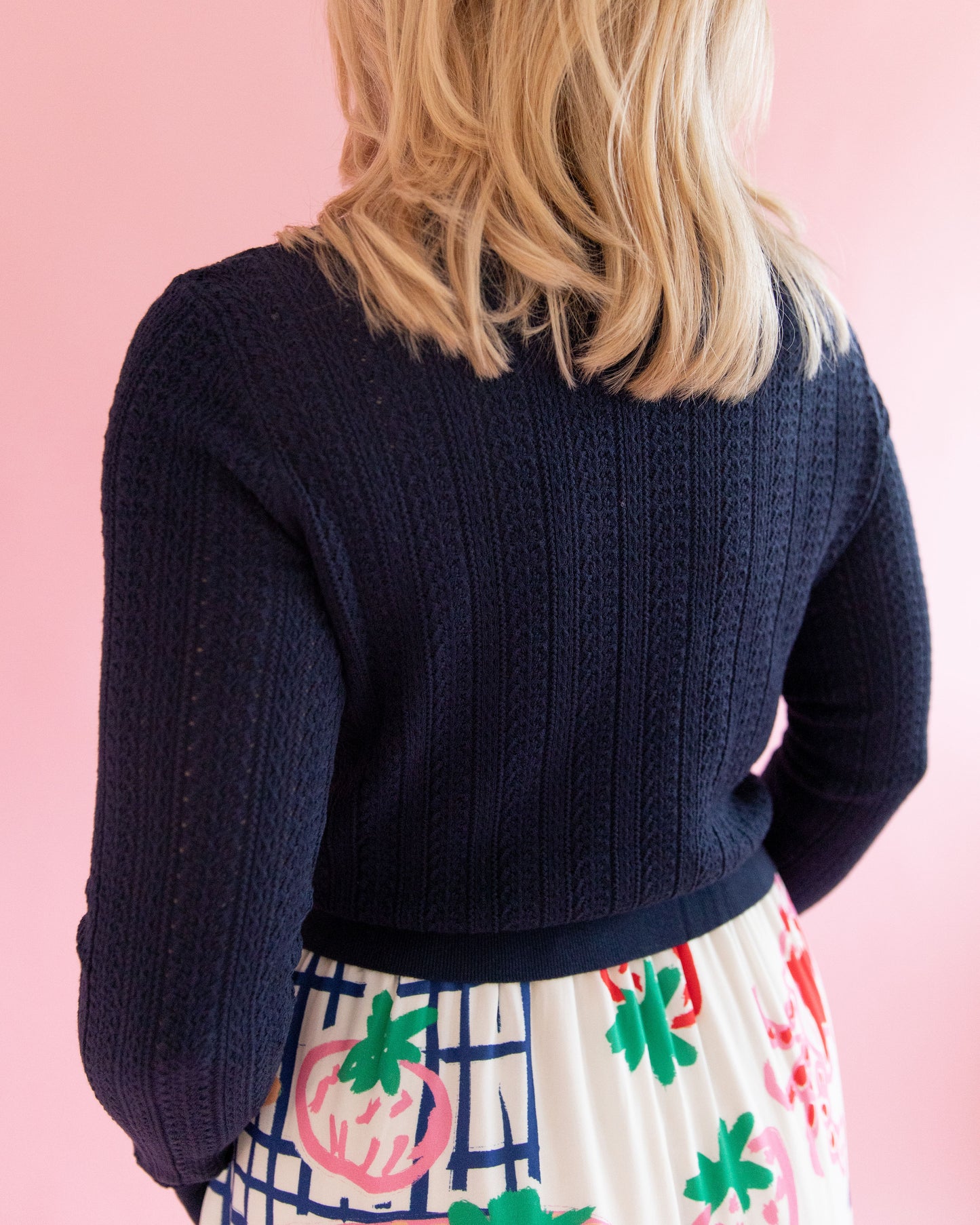 Tilly Navy Knit Cardigan