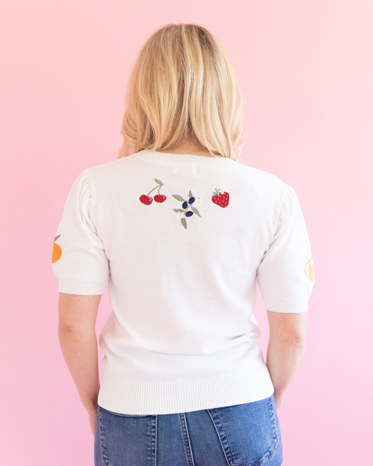 Emmy Fruit Short Sleeve Sweater
