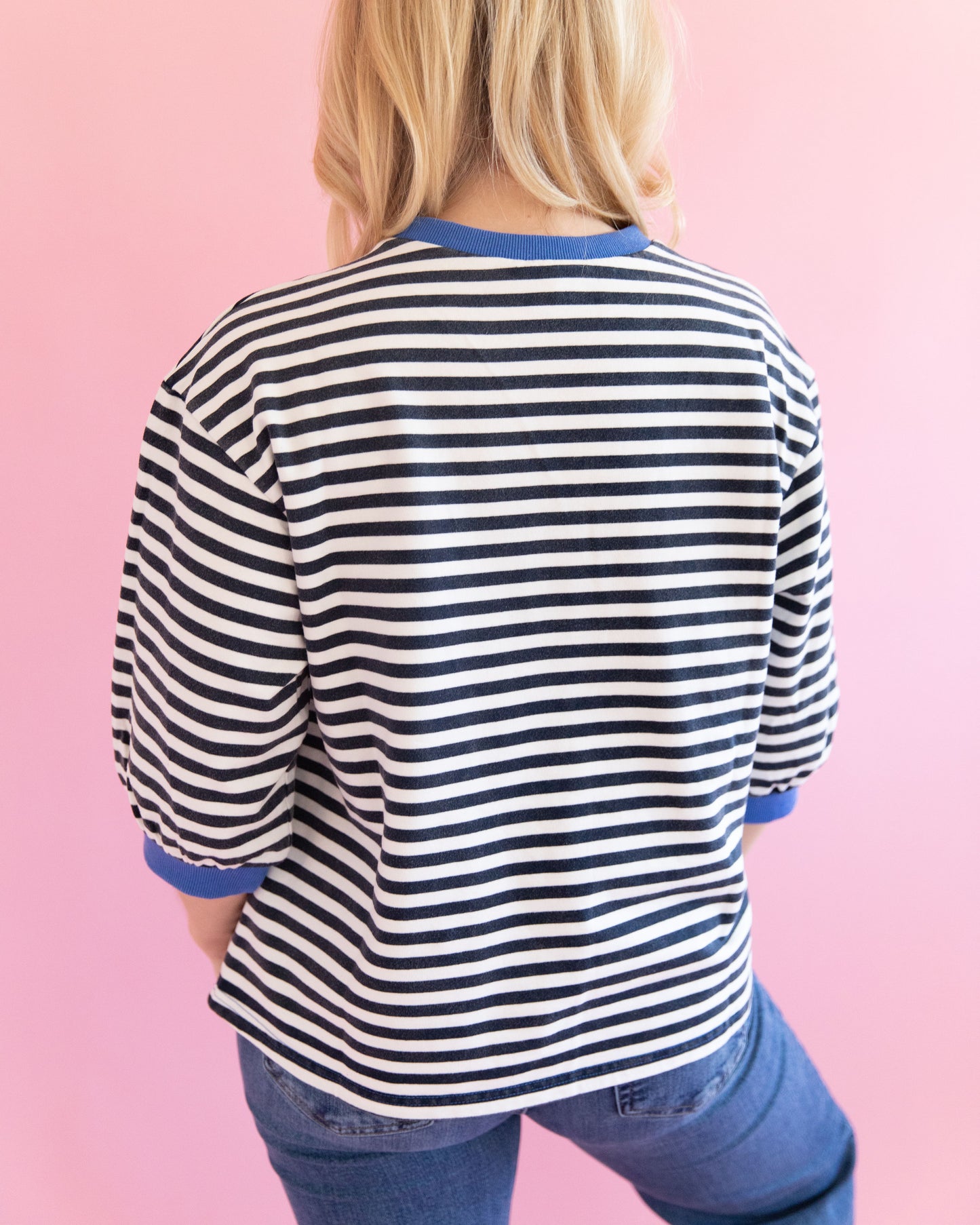 Heidi Navy Stripe Top