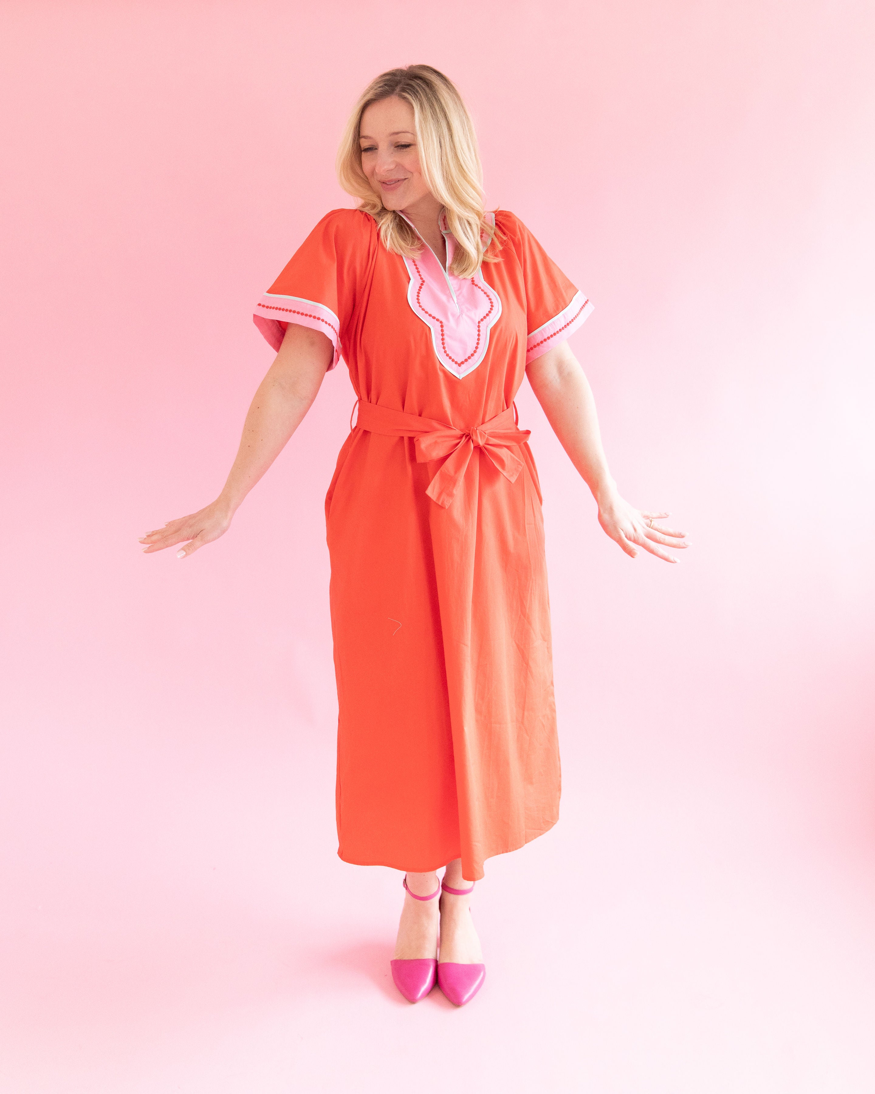 fun midi dress Hattie Loving Atria Signature Colors:Charcoal Gomelly Boys Dress Shoes stretchy knit dress a flattering striped knit
