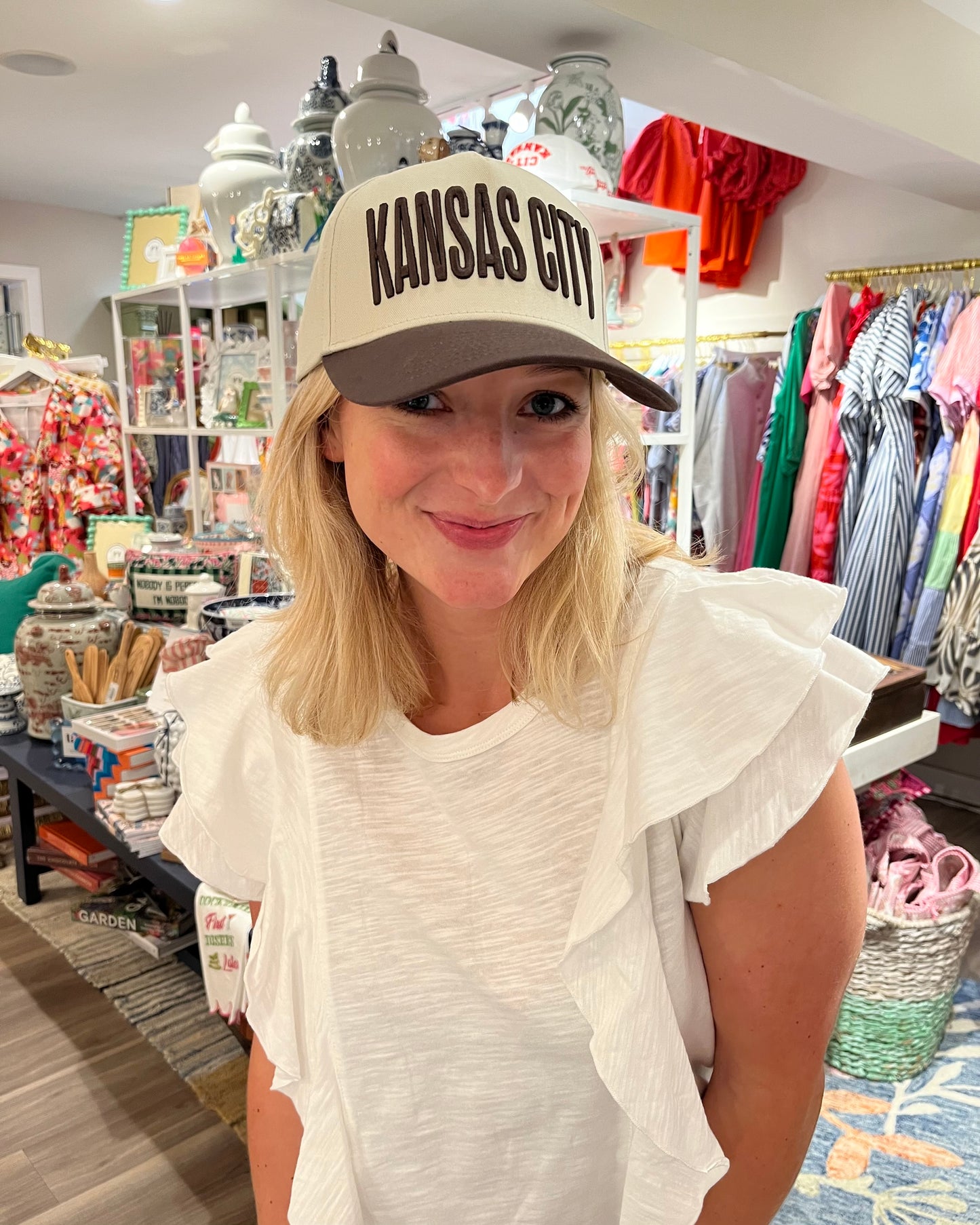 Kansas City Color Block Hat - Brown