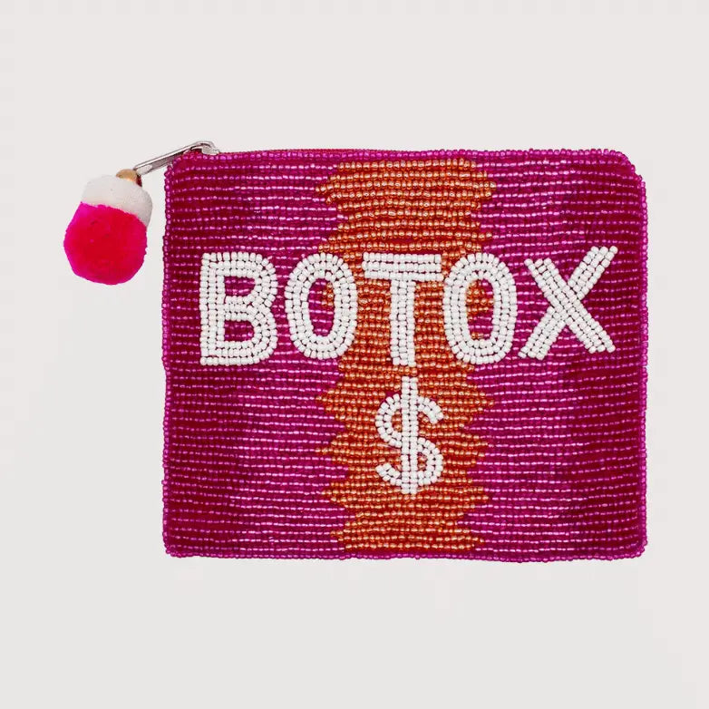 Pink Botox Beaded Pouch