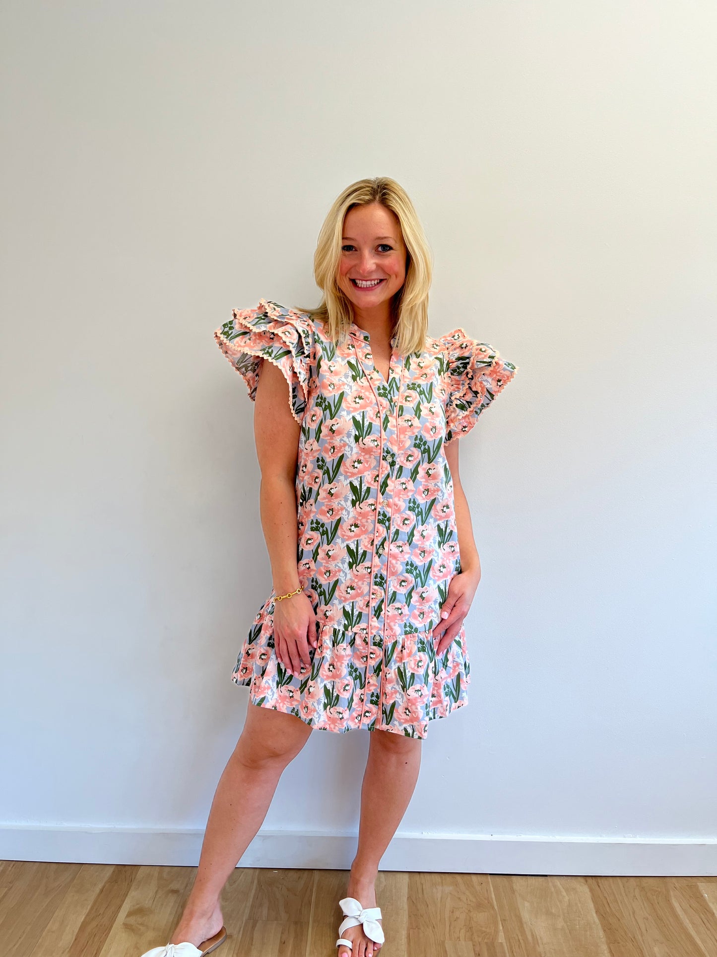 Shelby Pink Floral Dress