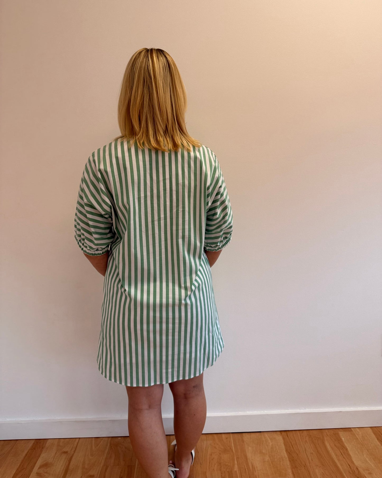 Charlotte Green Stripe Dress