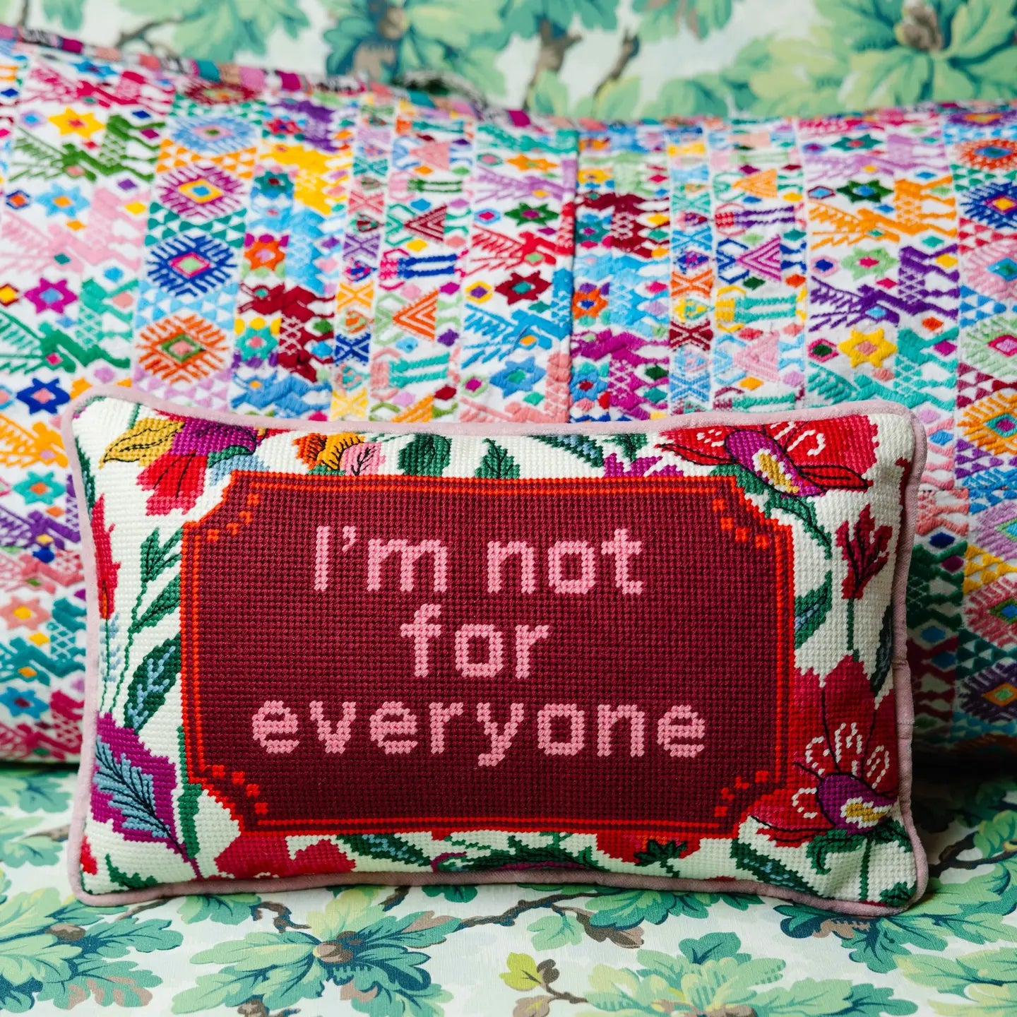 Not for Everyone Needlepoint Pillow