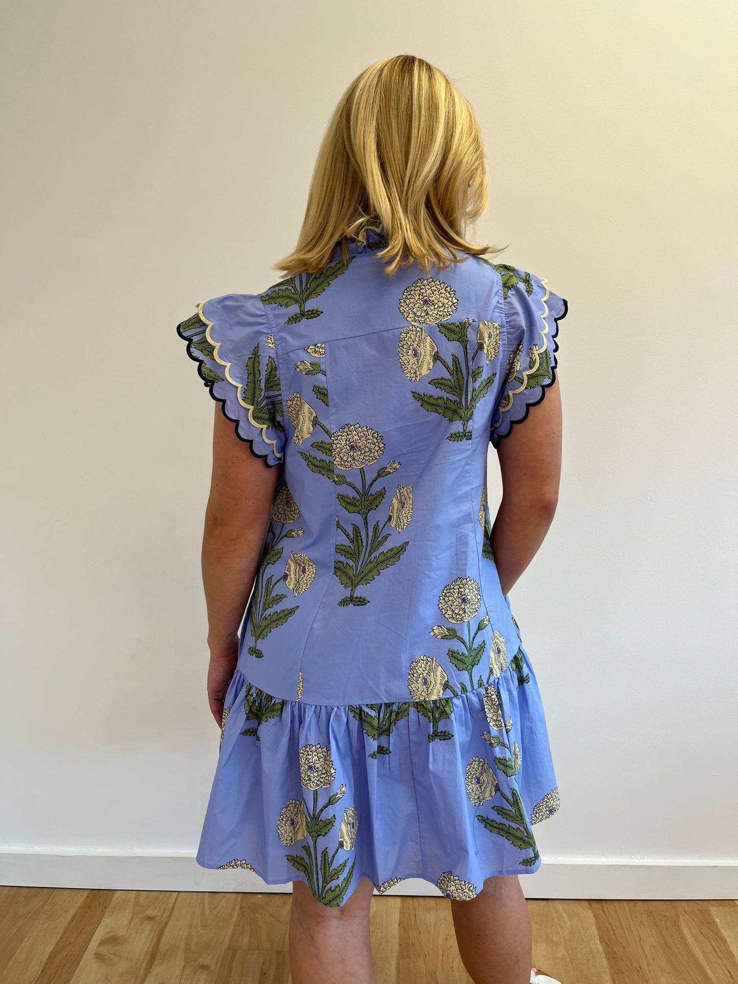 Rosie Periwinkle Block Print Dress