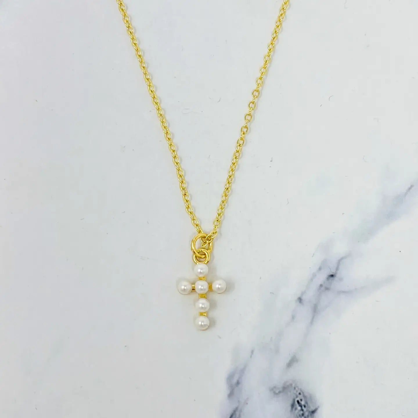 Pearl Cross Necklace