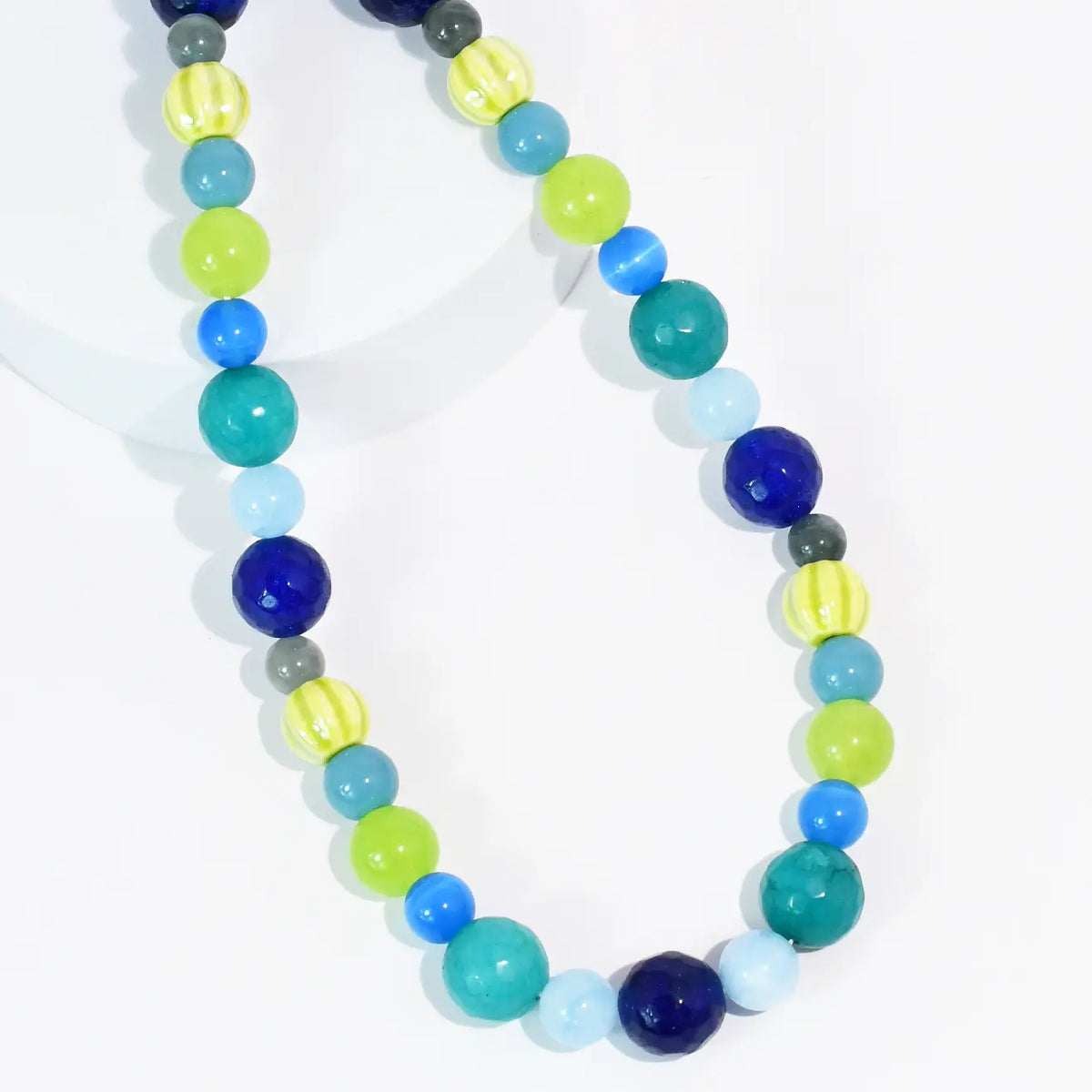 Love Big Blues Beaded Necklace