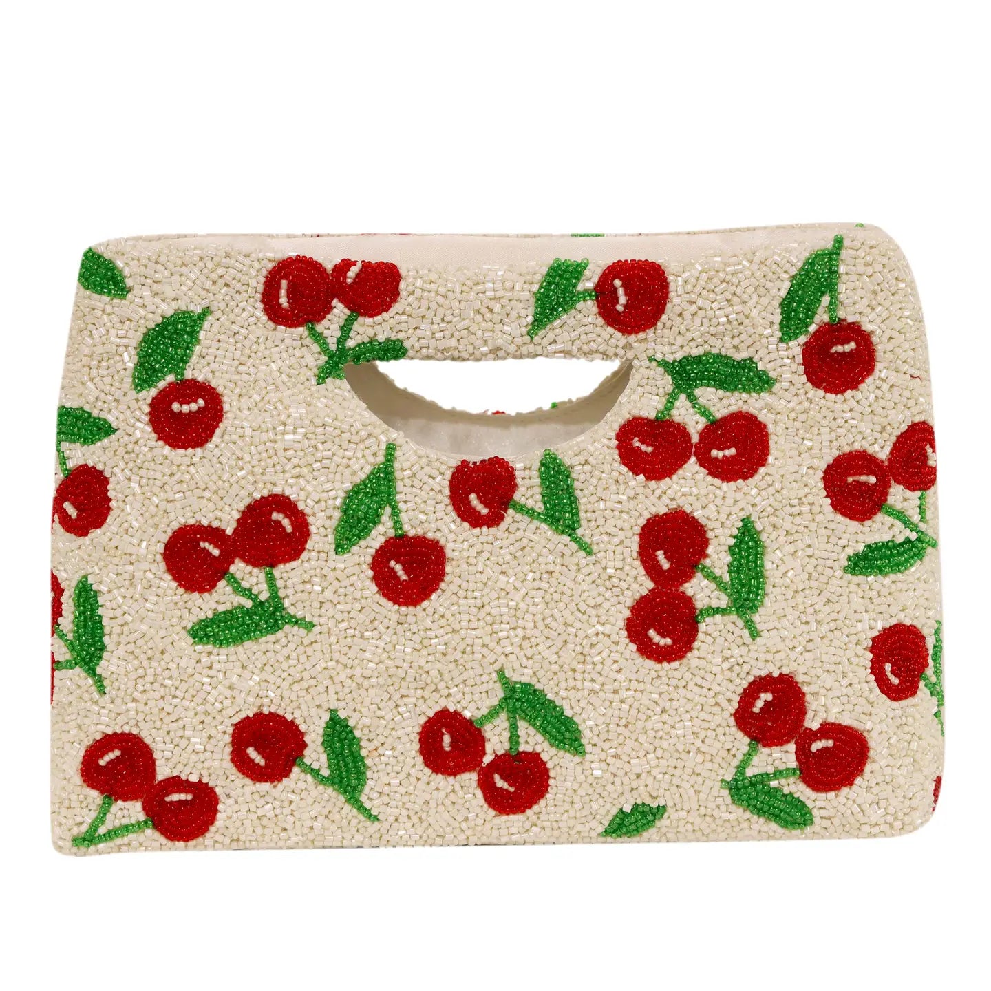 Very Cherry Beaded Clutch