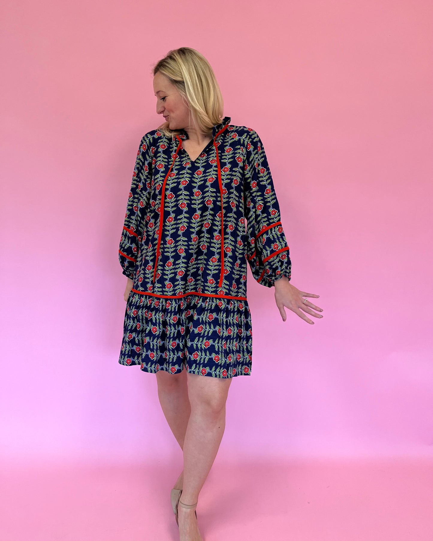Logan Navy Floral Dress