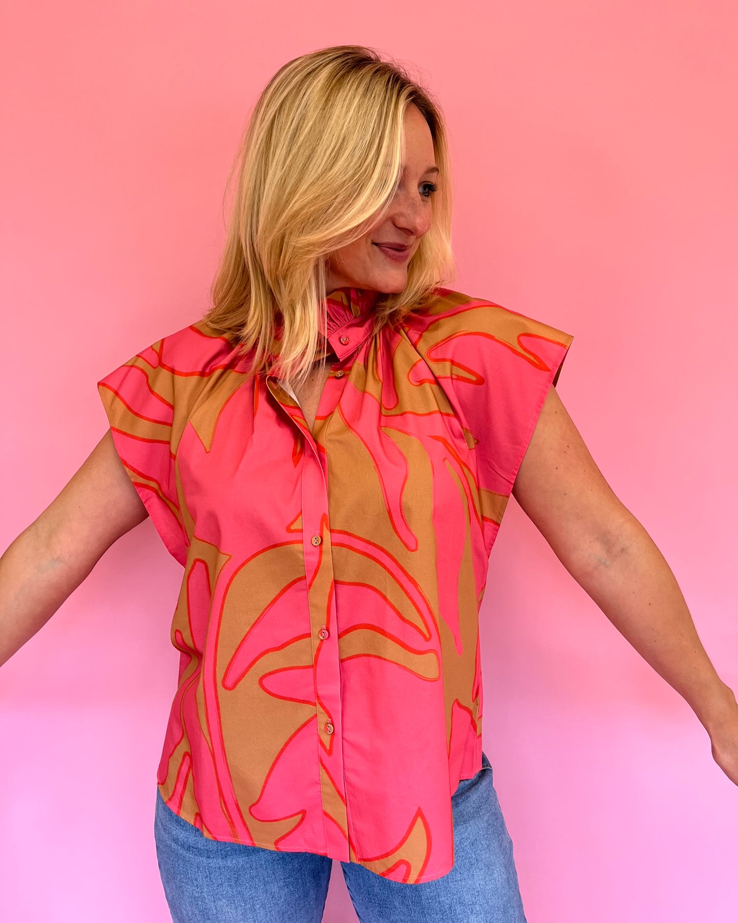 Billie Blouse - Pressed Floral