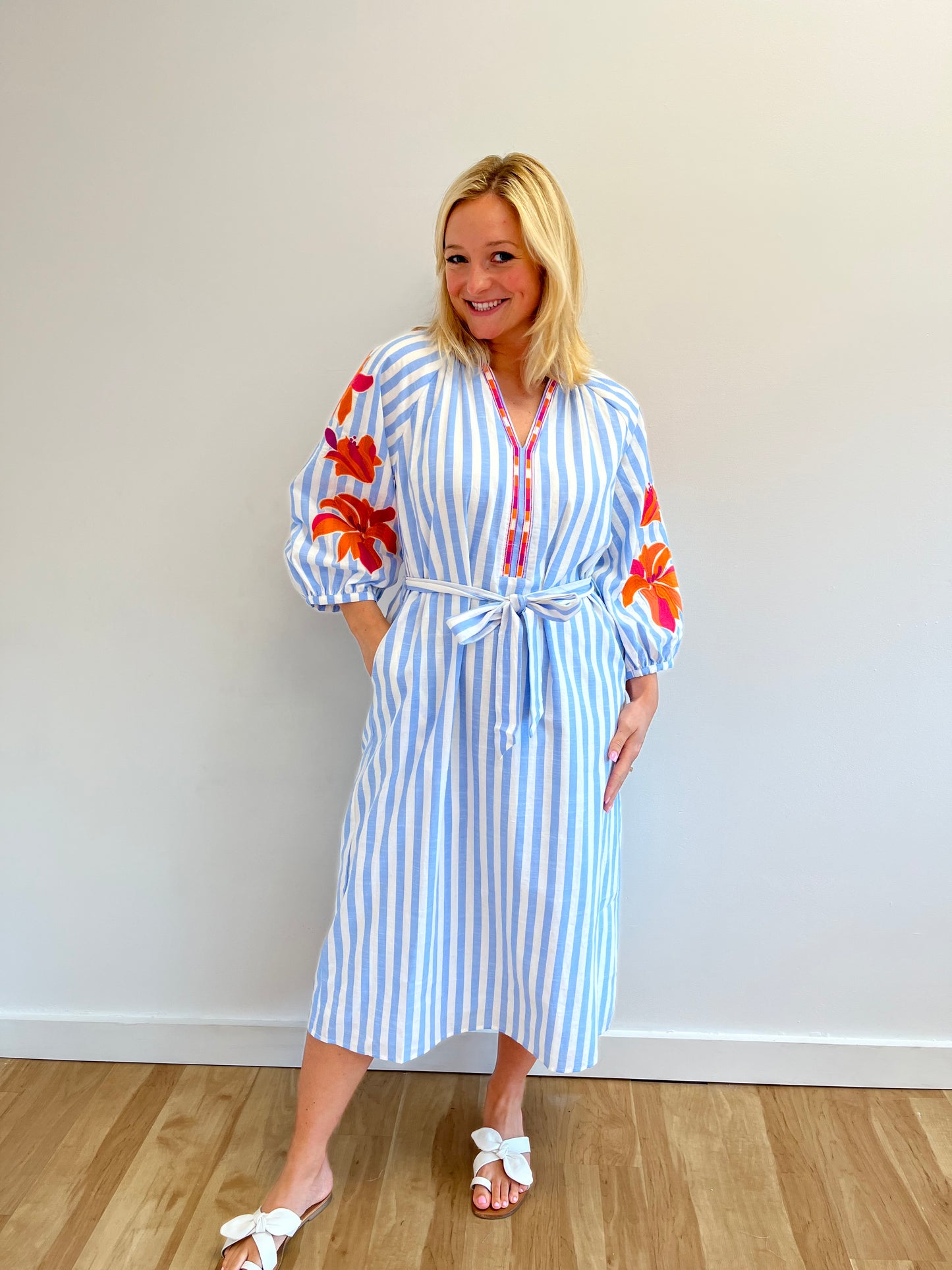 Scarlett Blue Stripe Maxi Dress