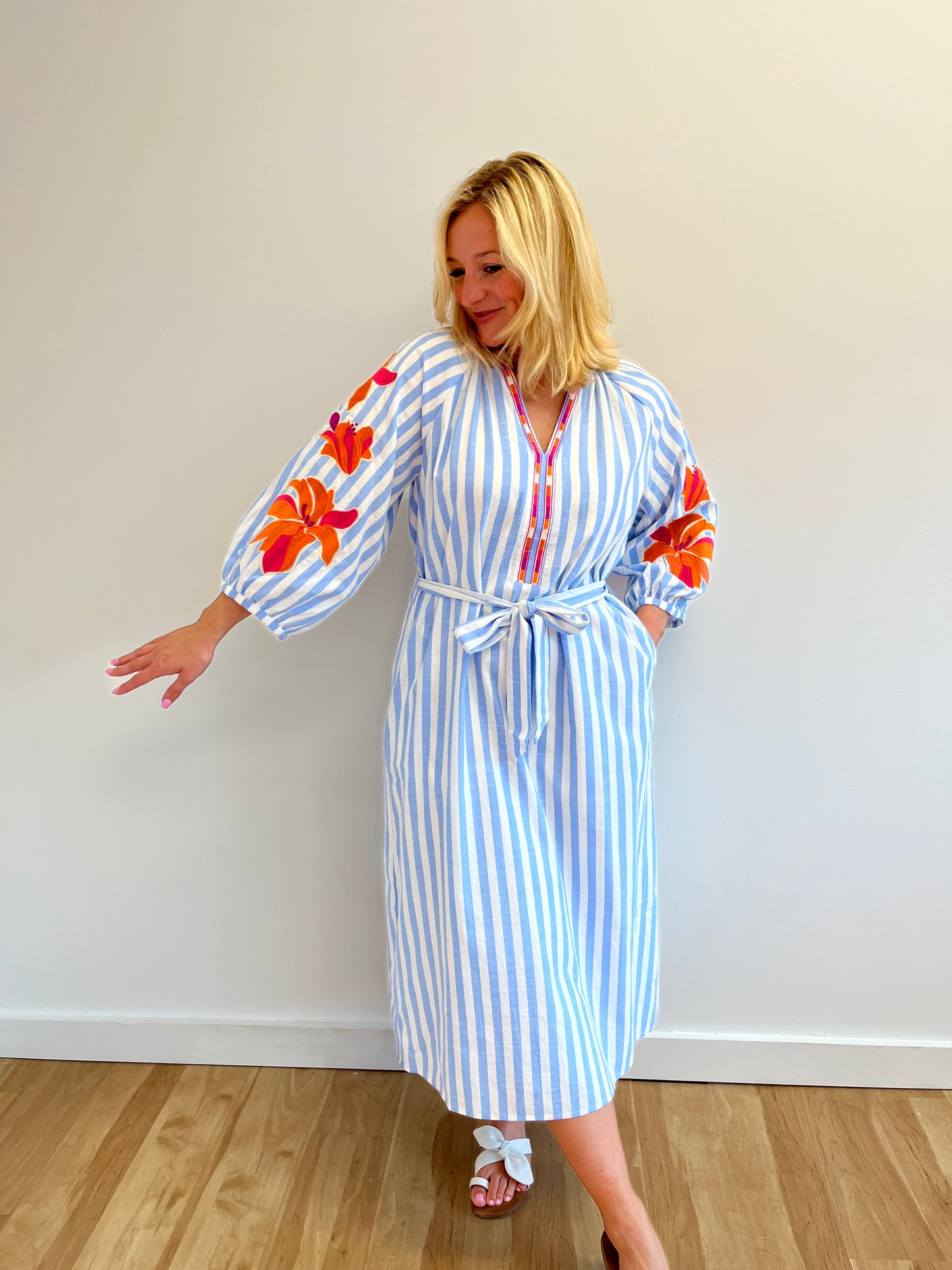 Scarlett Blue Stripe Maxi Dress