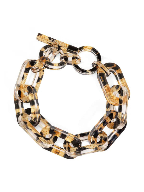 Kayla Link Bracelet - Leopard