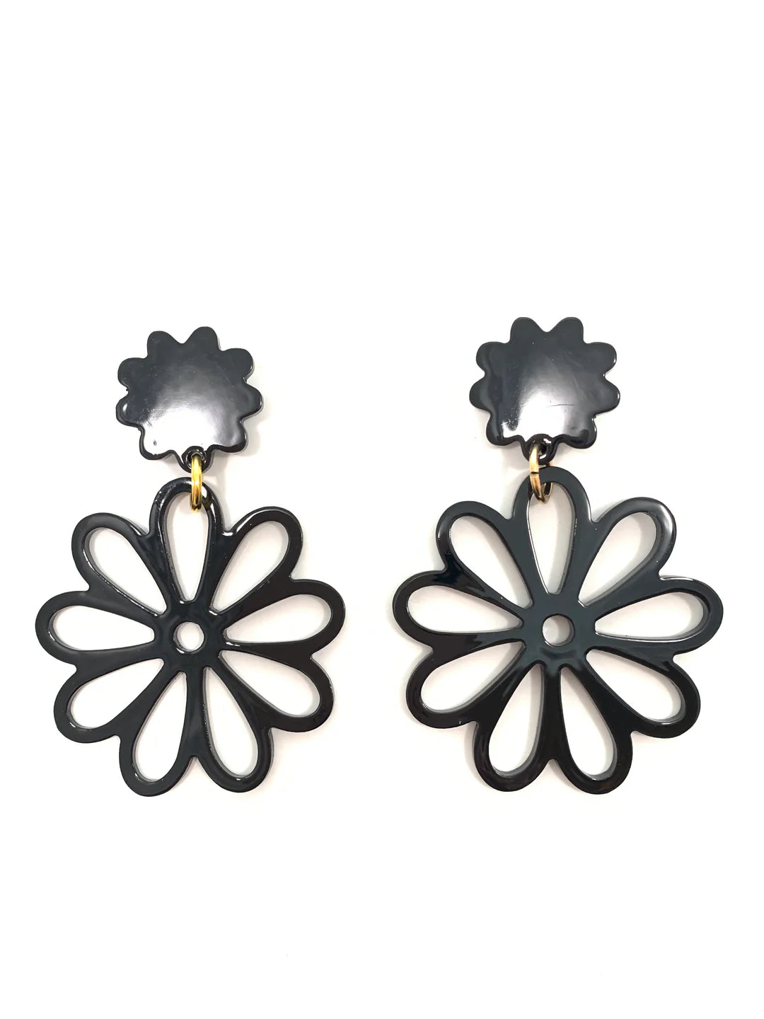 Dahlia Black Earrings