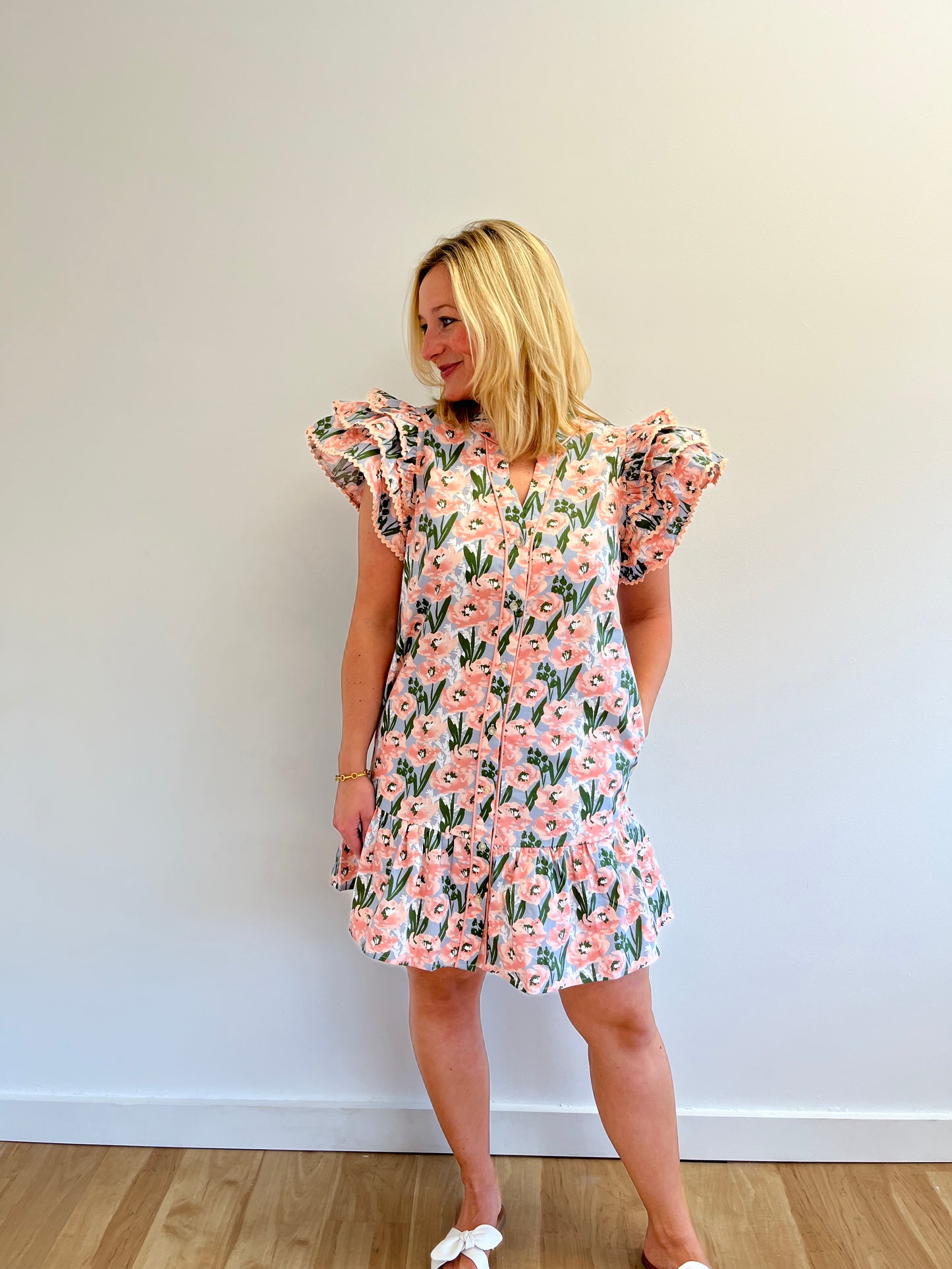 Shelby Pink Floral Dress