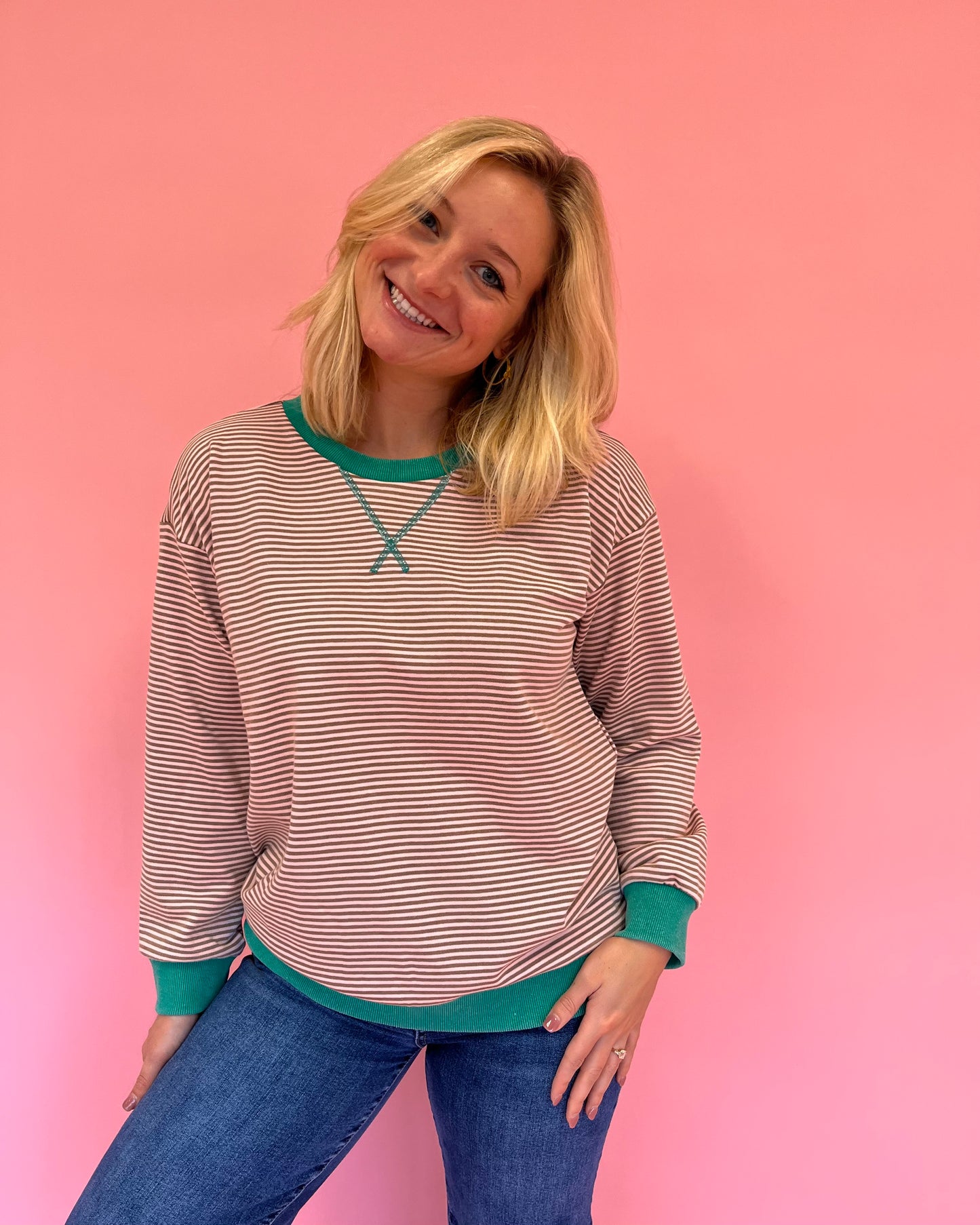 Meg Stripe Sweatshirt