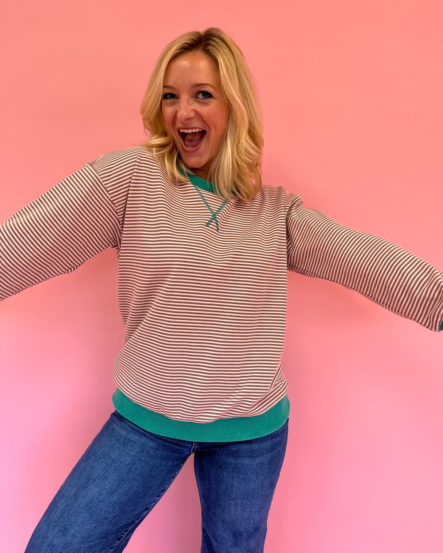 Meg Stripe Sweatshirt