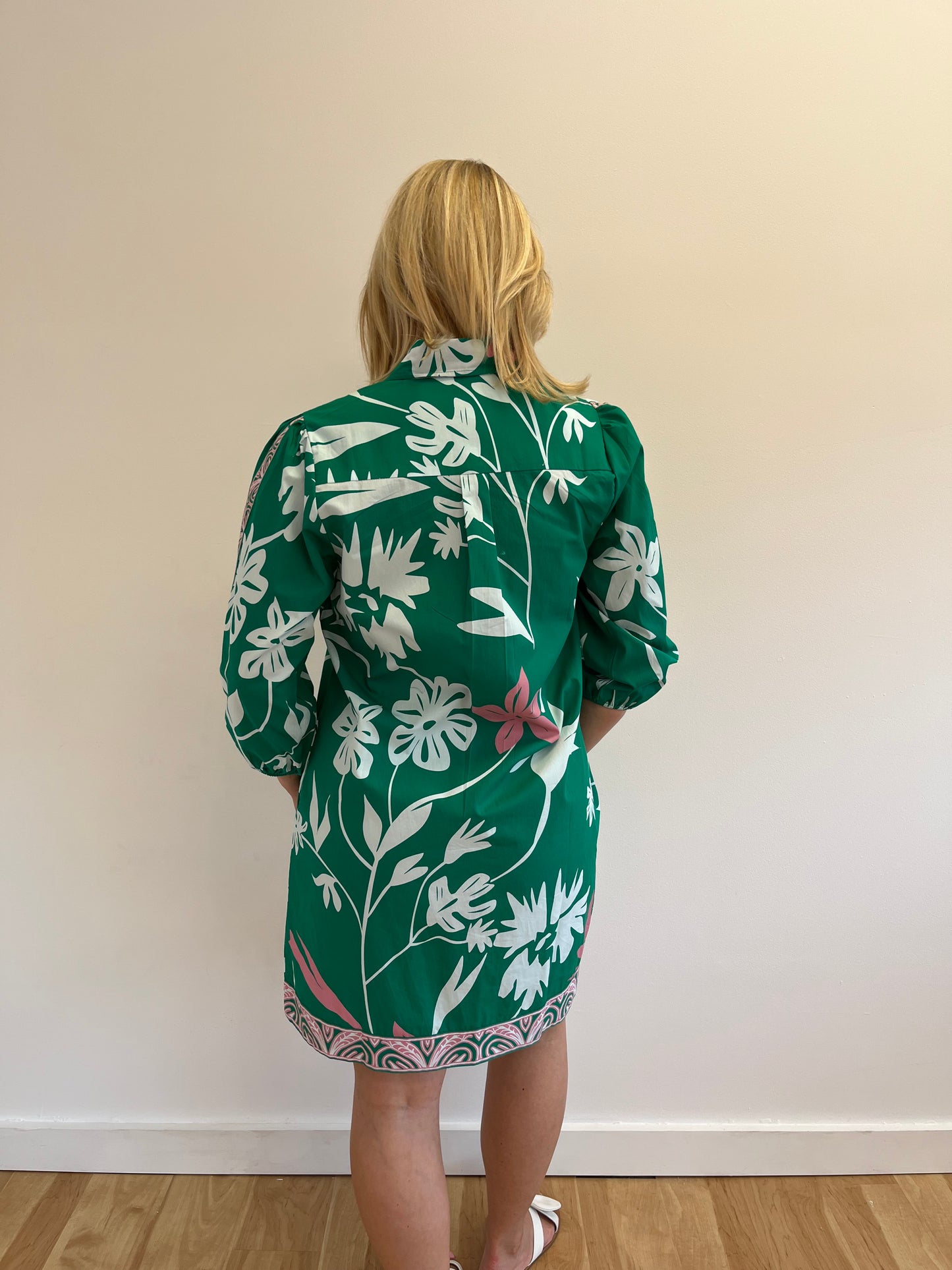Bianca Green Floral Dress