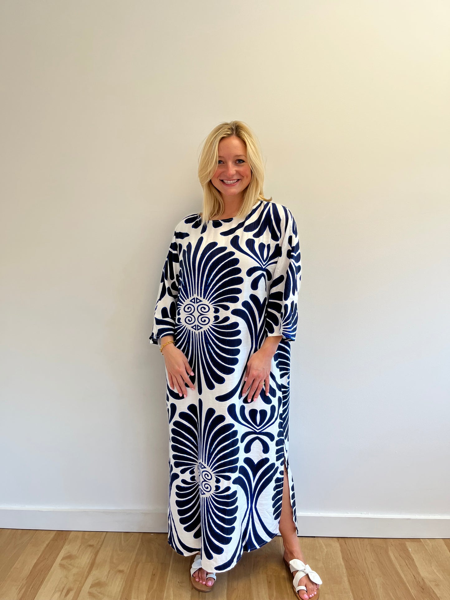 Sandie Flowy Dress - Blue