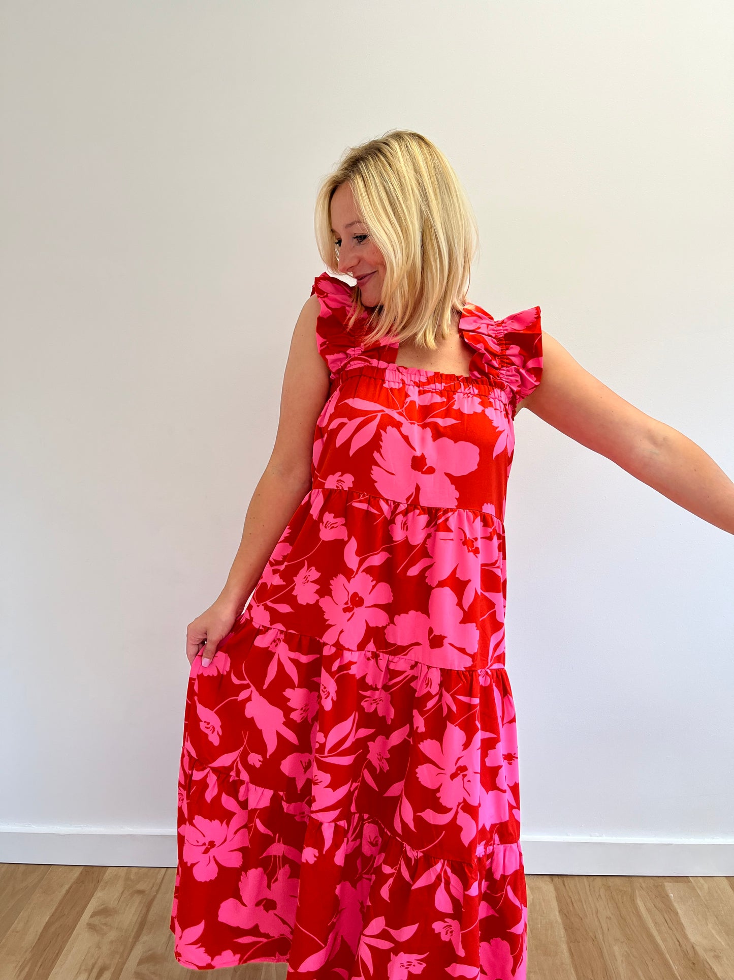 Lainey Pink Pattern Dress