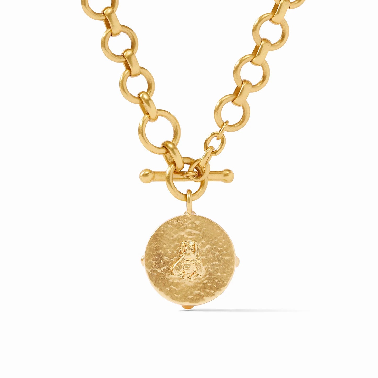 Honeybee Demi Necklace - Iridescent Chalcedony Blue
