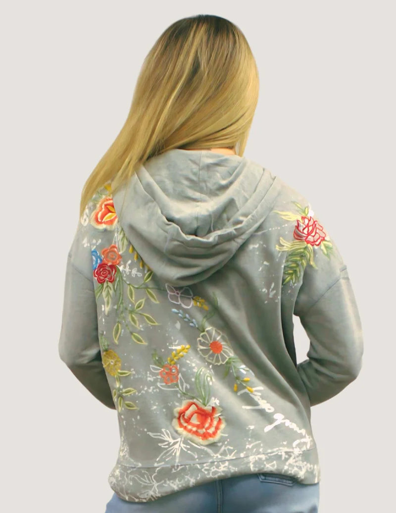 Birdie Heather Grey Zip-Up Hoodie
