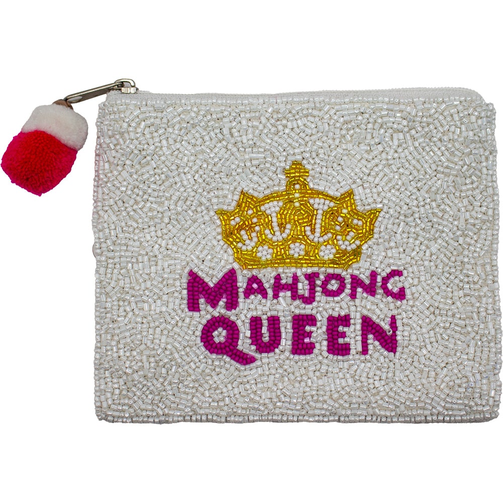 Mahjong Queen Beaded Pouch