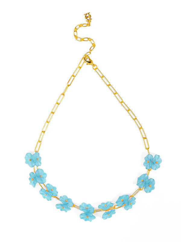 Kali Flower Necklace - Blue