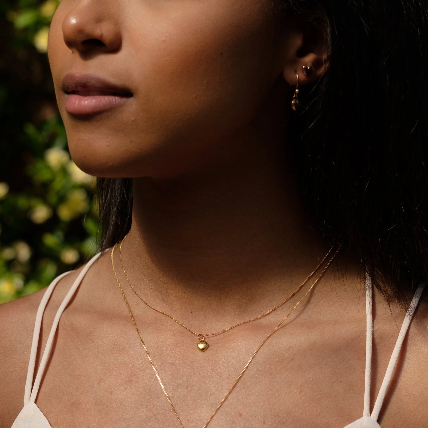 Tiny Heart Charm Gold Necklace