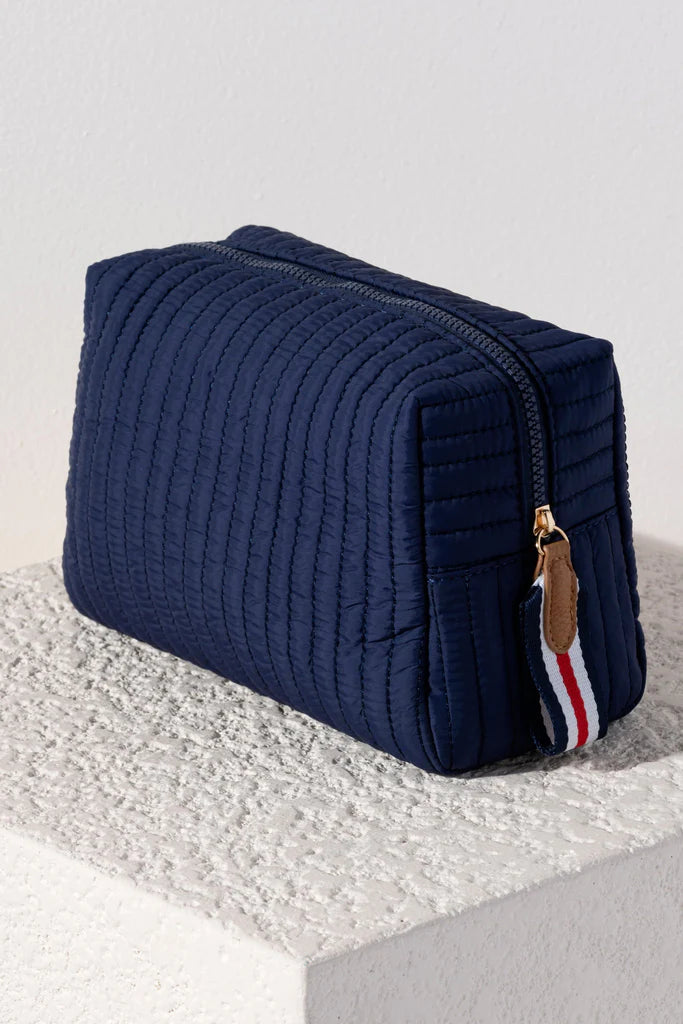 Rae Navy Large Cosmetic Bag