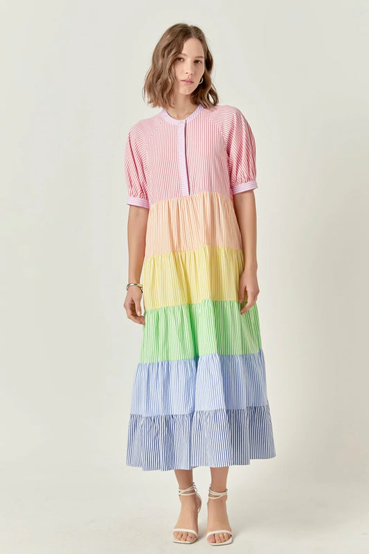 Lola Rainbow Stripe Dress