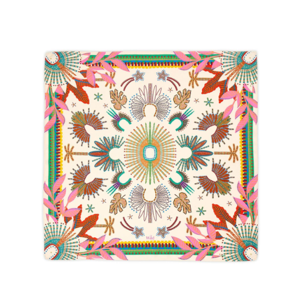 Wakiza Beige Mini Square Scarf